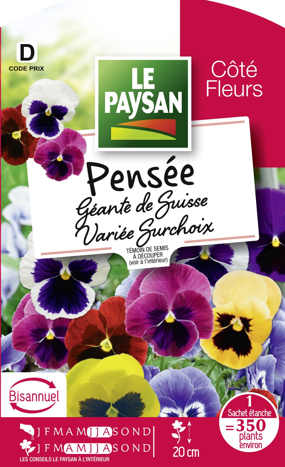 PENSEE - GEANTE DE SUISSE VARIEE SURCHOIX - Le Paysan - Semences et  accessoires pour auxiliaires du jardin
