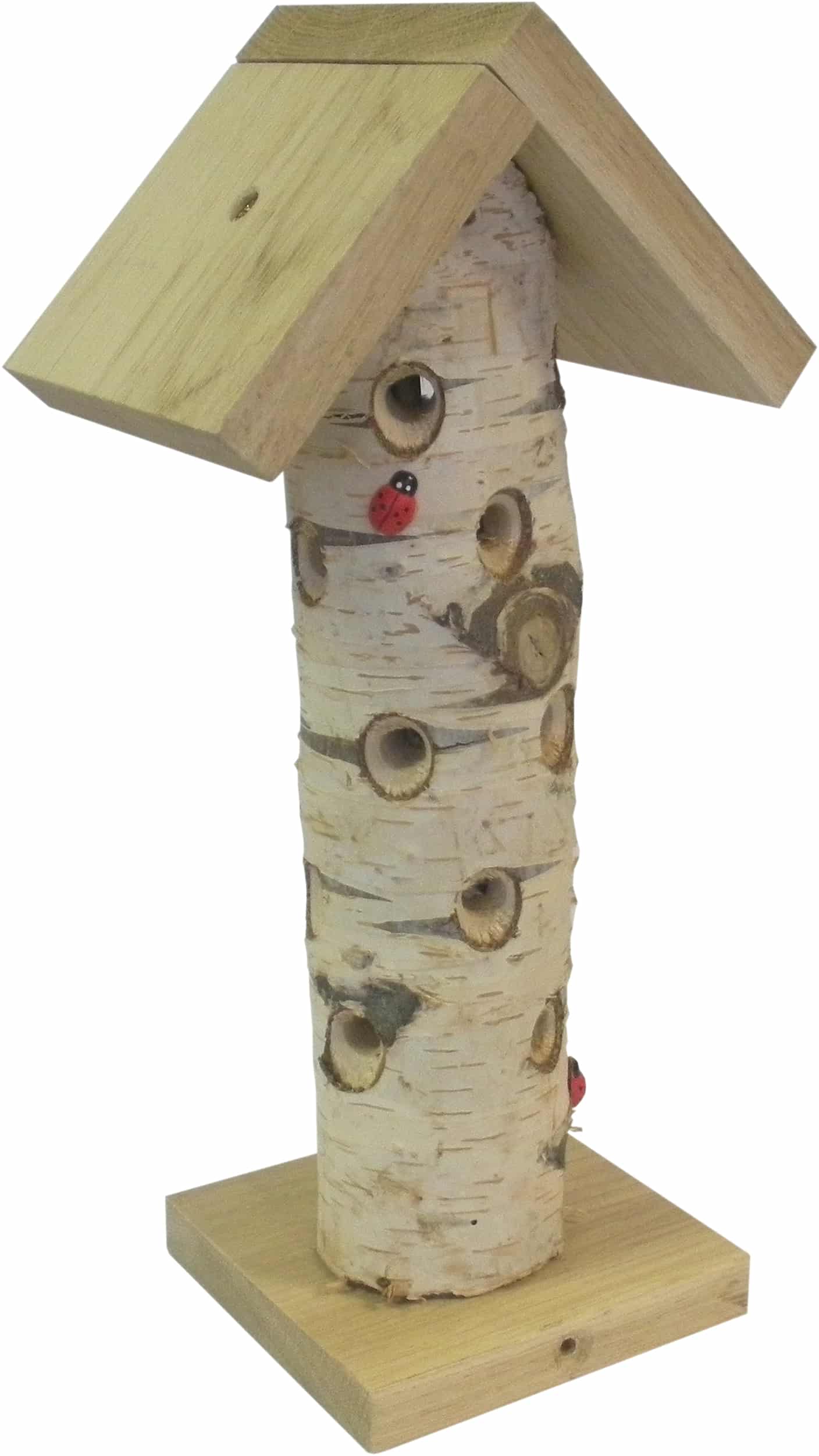 Lot De 10 Piquets Décoratifs En Forme De Coccinelles Pour Jardin - Bois Résistant, Longueur 25 Cm
