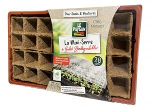 MINI-SERRE 28 GODETS 5x5 CARRES BIODEGRADABLES